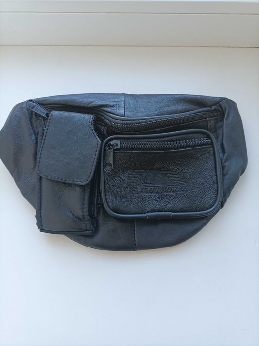 Сумка на пояс Louis шкіряна (мото)