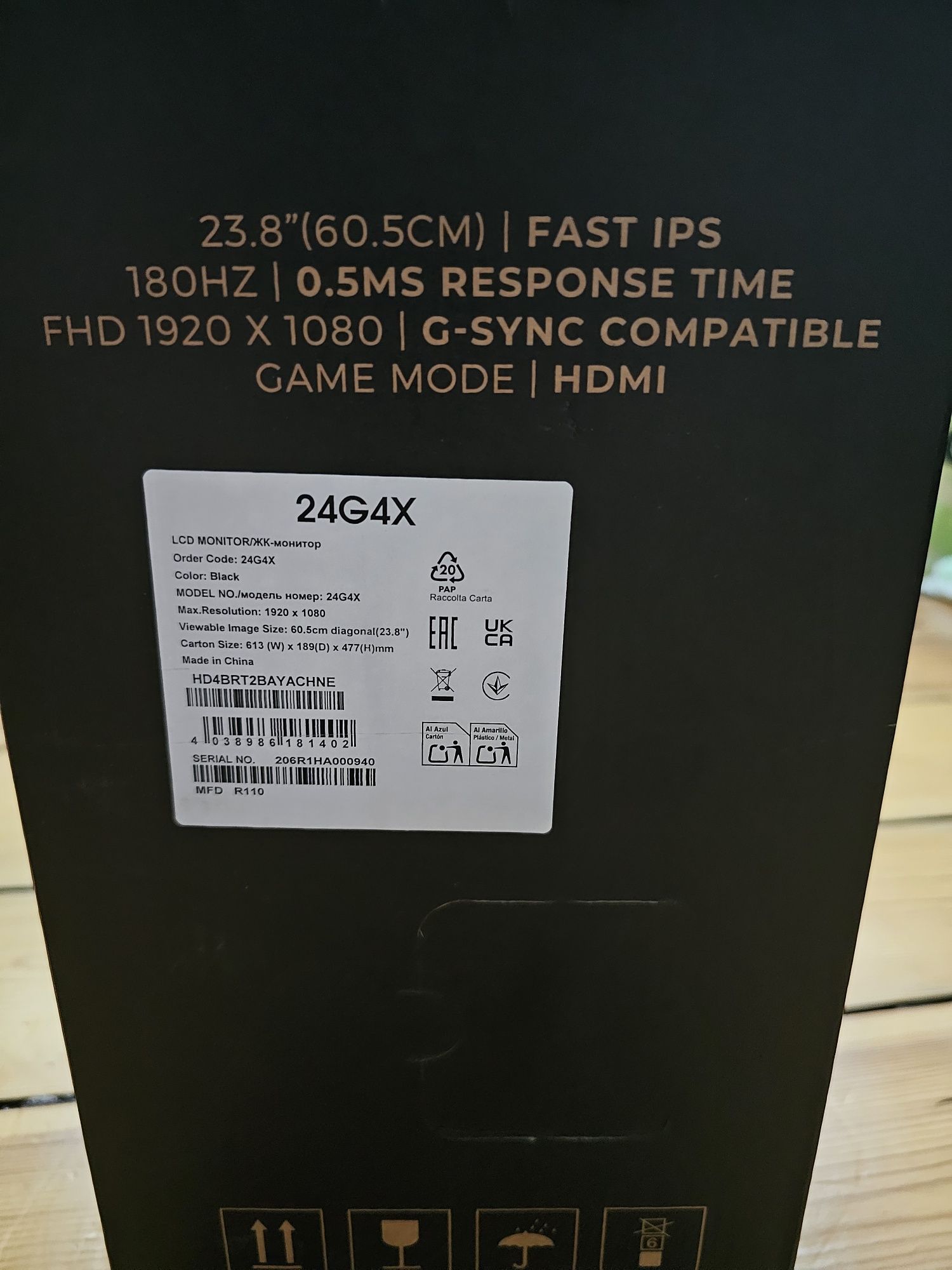 Monitor Gamingowy AOC 24G4X