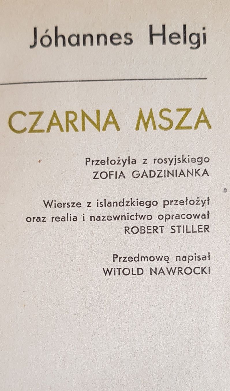Czarna Msza - Johanes Helgi