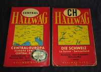 Mapas de estradas vintage Touring AAA Hallwag 1955 Europa