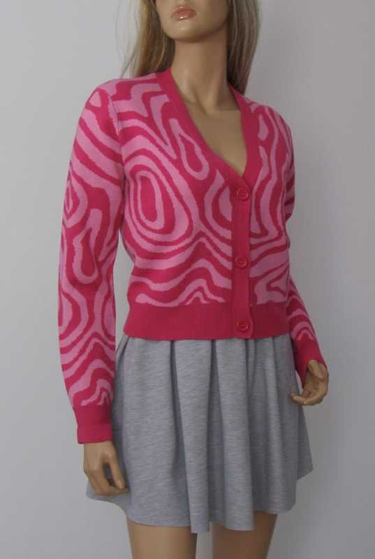 sweter różowy paski zebra Sinsay M