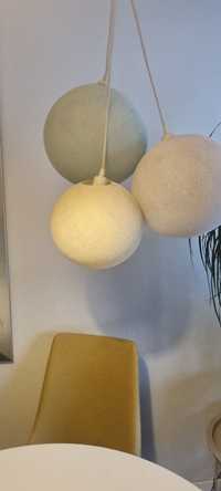 3 duże kule cotton balls. Lampa cottonballs.