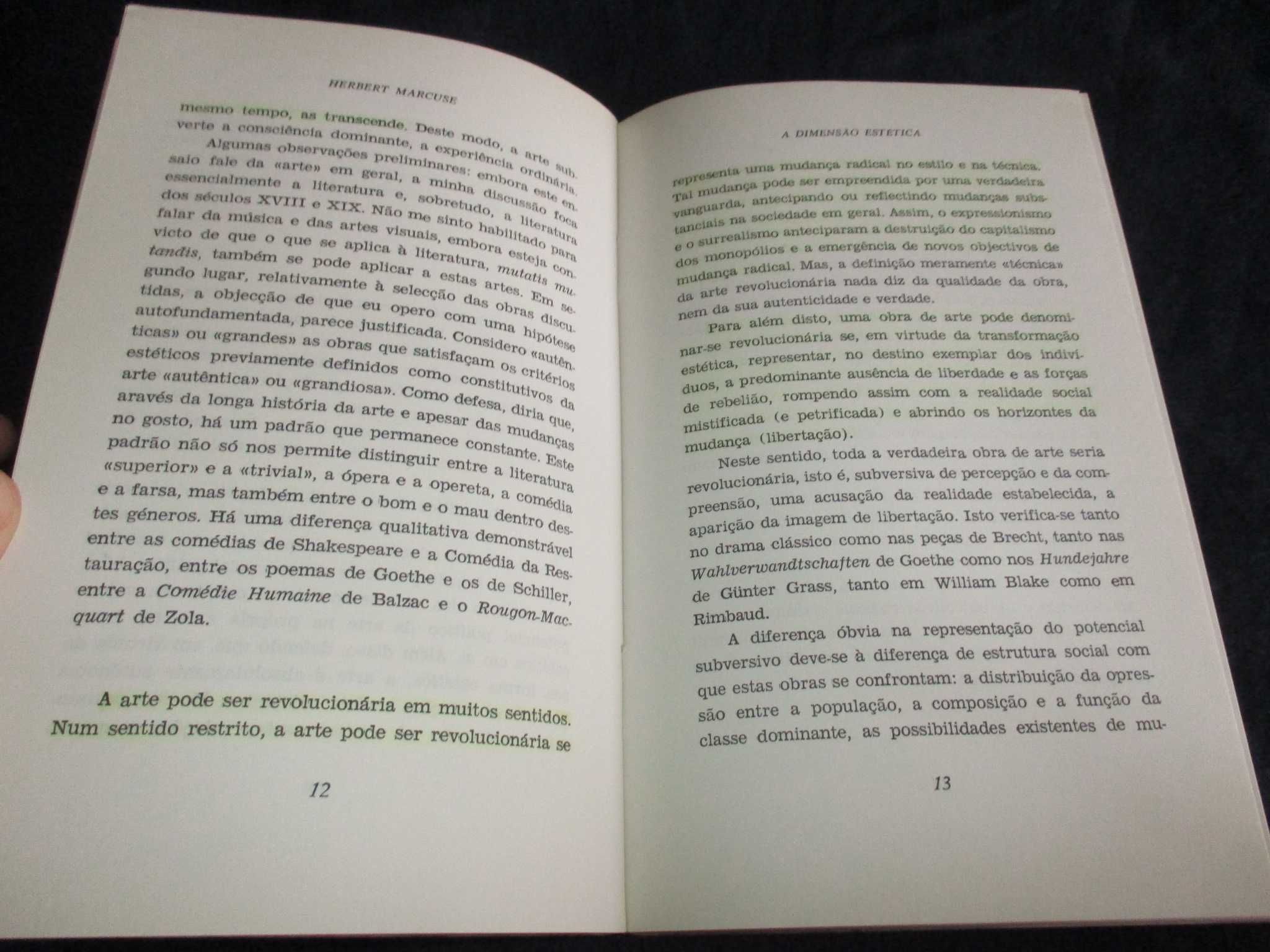 Livro A Dimensão Estética Herbert Marcuse