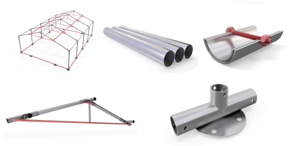 Namiot Magazynowy 6x12x2m Namiot Handlowy Garażowy SUMMER+ 560g DAS