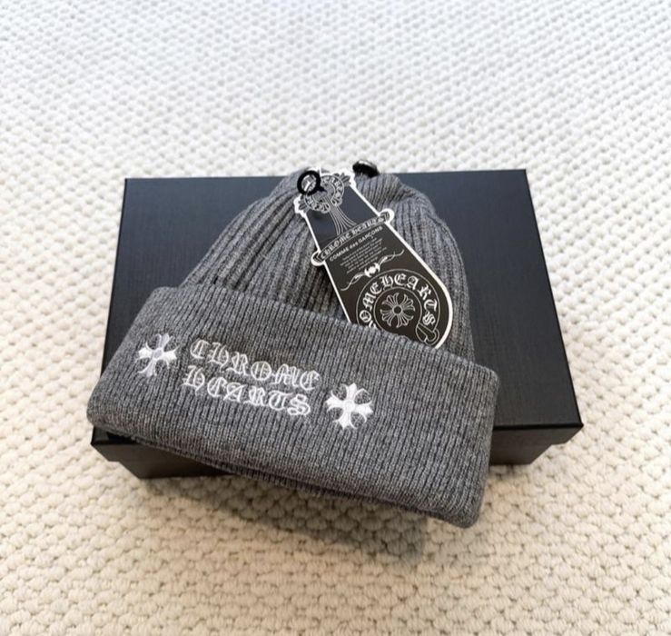 Шапка Chrome hearts сіра