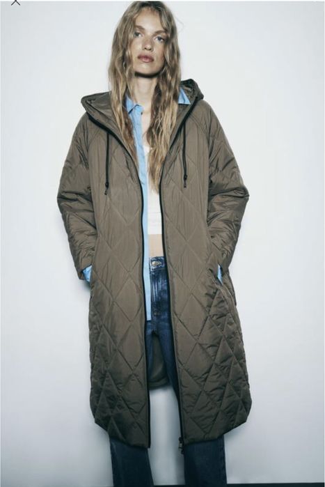 Пальто плащ подовжена куртка Zara