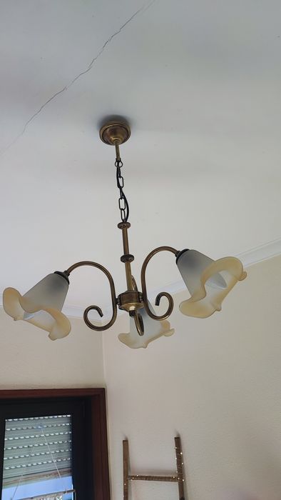 Candeeiro lindíssimo de tecto de antigamente extrema qualidade