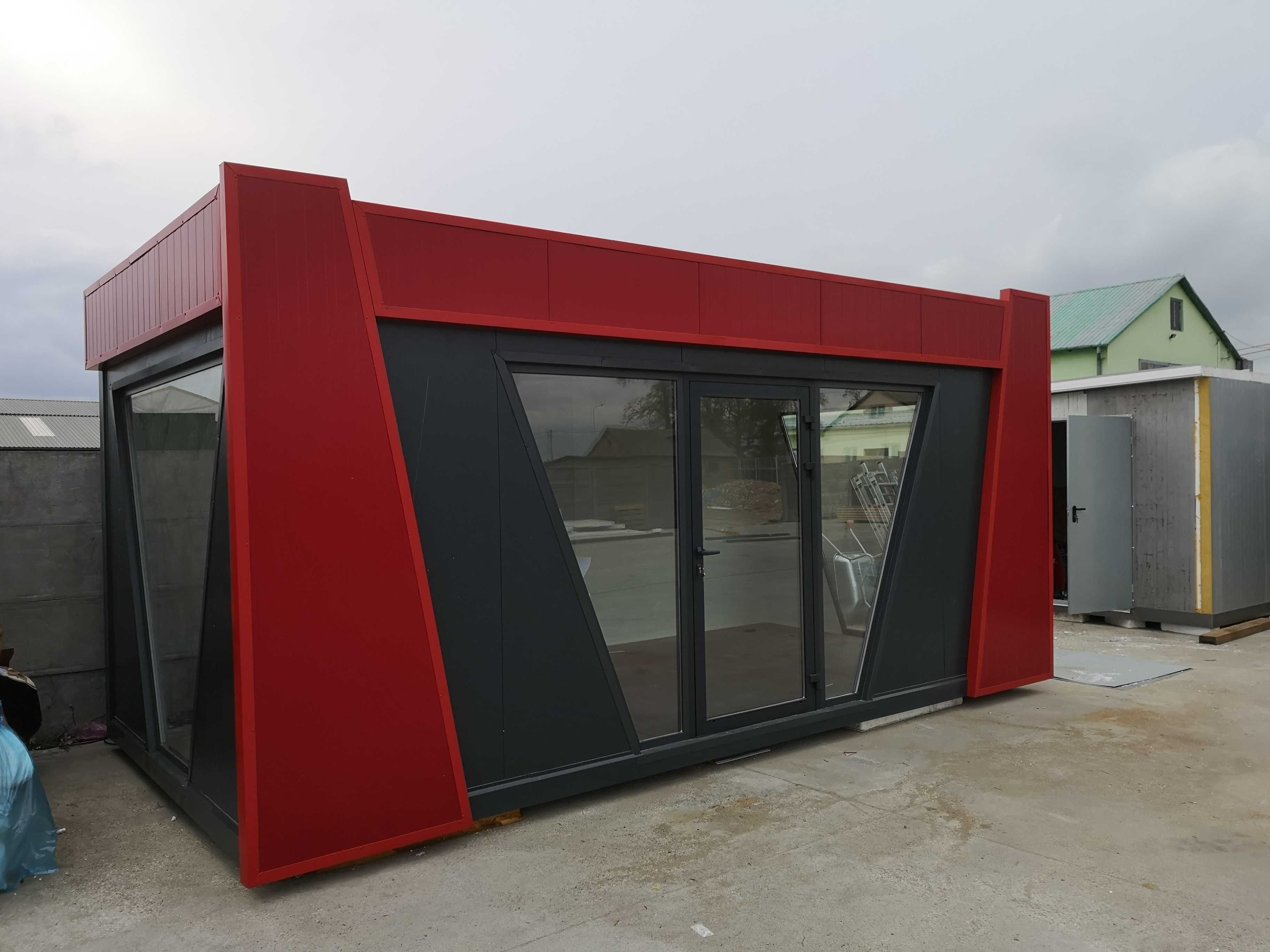 Pawilon handlowy biuro kiosk wystawowy showroom palarnia 6x3m