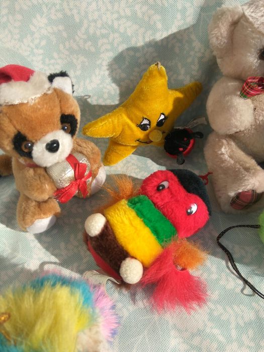 Zestaw maskotek pluszowych lata 90/00 małe maskotki