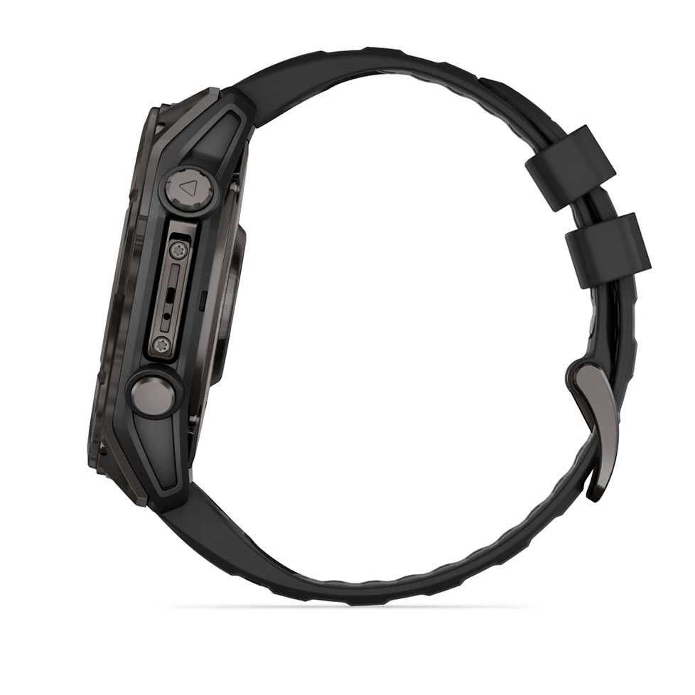 Garmin Fenix 8  AMOLED Sapphire 51мм з чорним силіконовим ремінцем