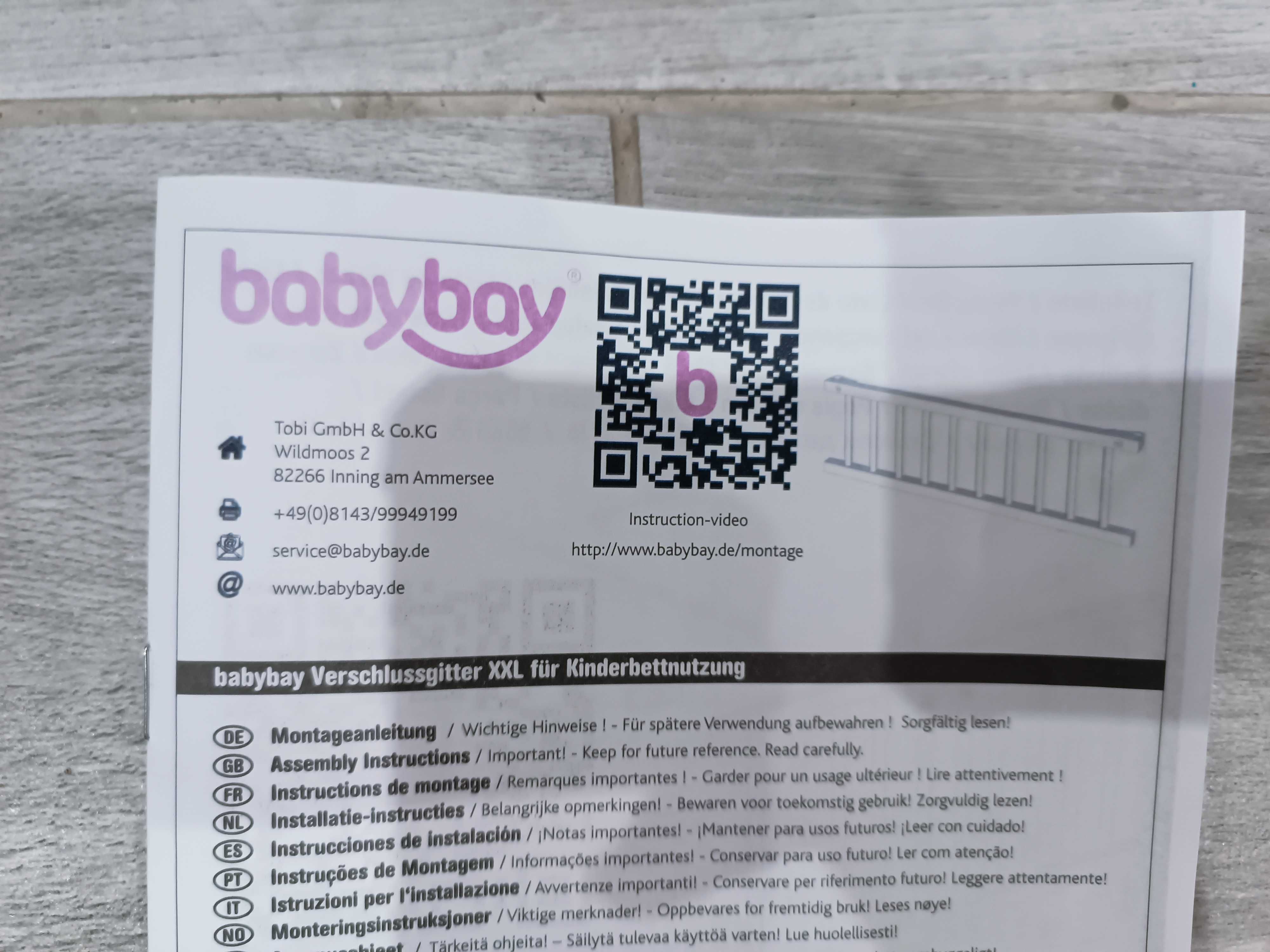 babybay Barierka do łóżeczka Boxspring XXL
