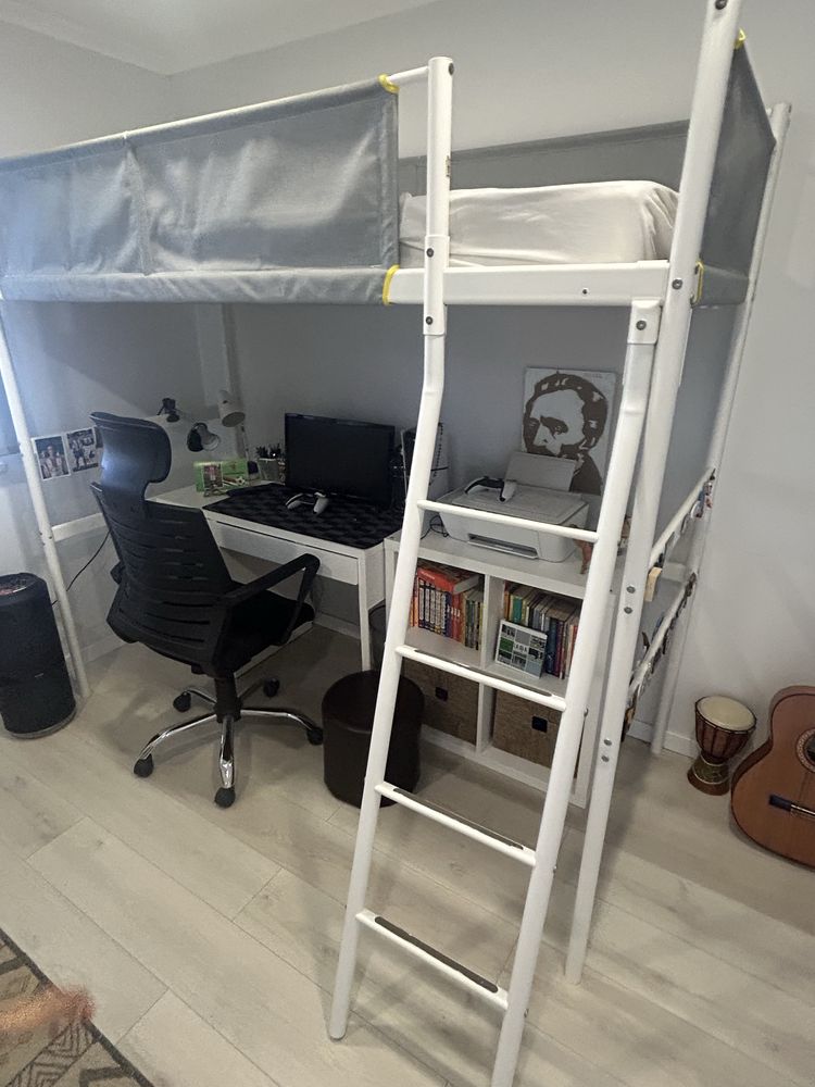 Cama alta ikea com colchão