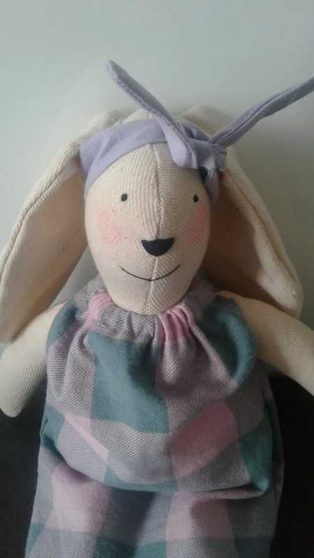 Królik Tilda ręcznie szyty szmaciany Handmade 38cm