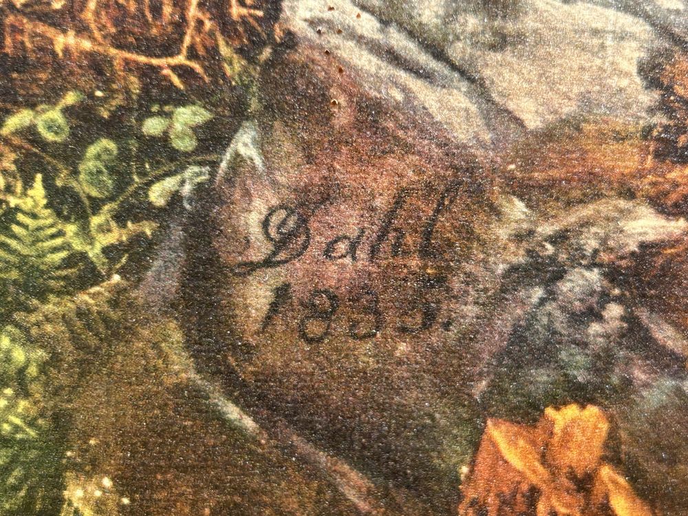 Obraz – Nadruk na płótnie  Złota rama drewniana rzeźbiona 70 x 87,5 cm