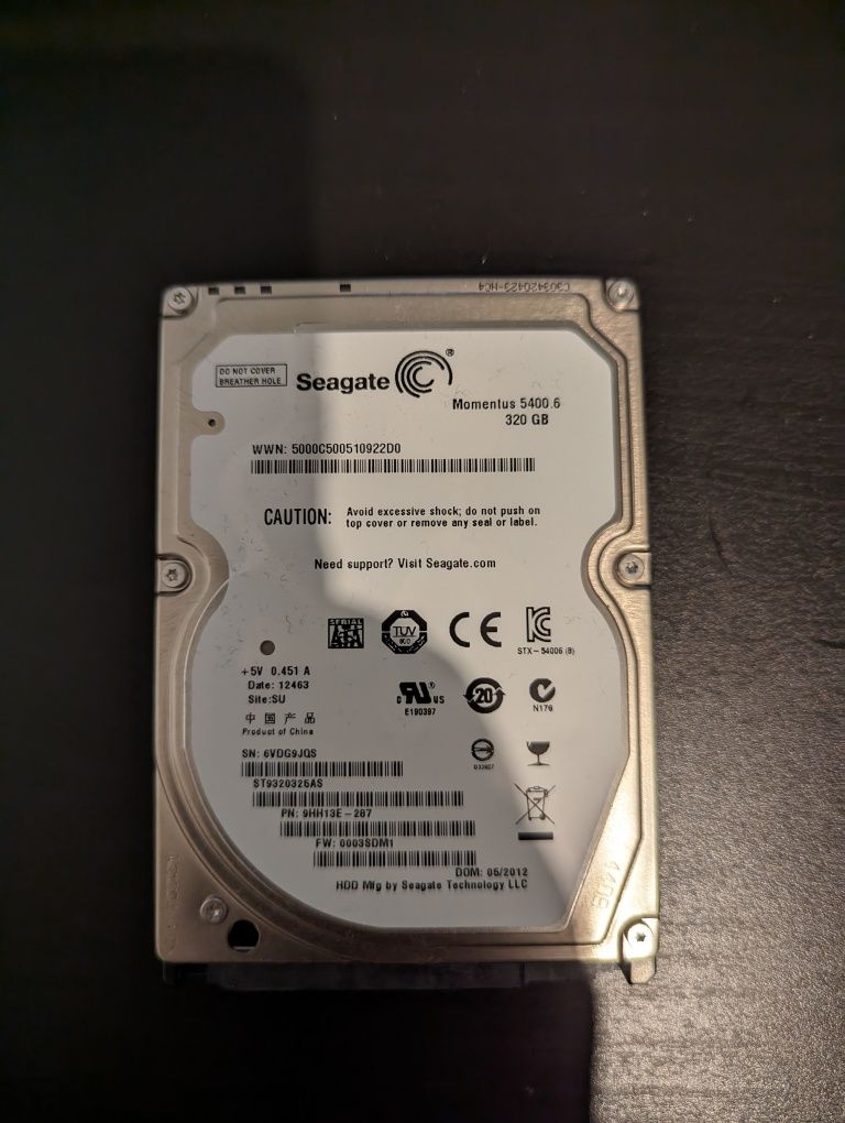 Disco 2.5 Seagate 320Gb 5400rpm