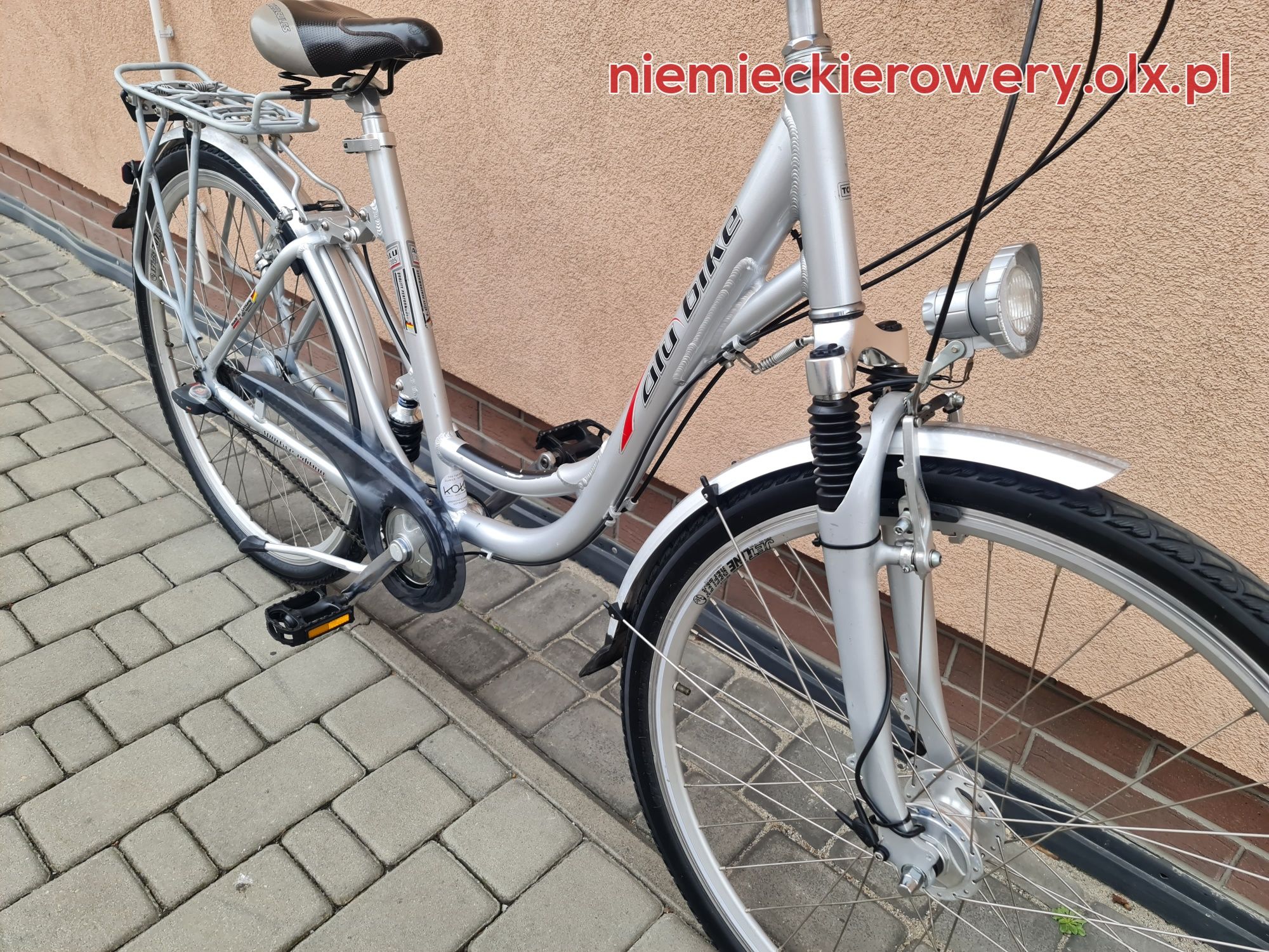 Rower damski miejski ALU BIKE koła 28 SHIMANO aluminium rabat WYSYŁKA