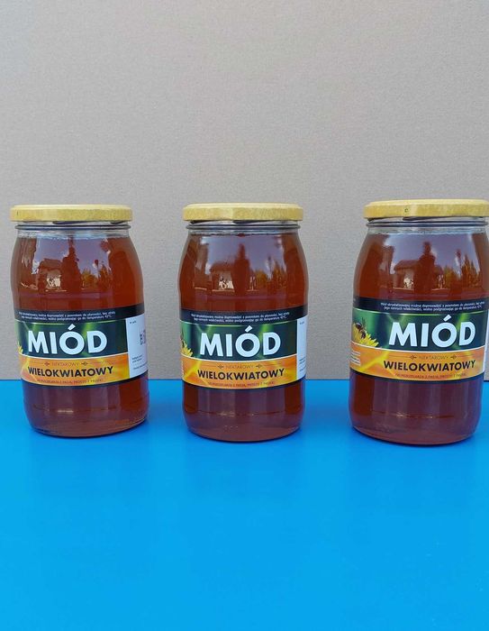 Miód Wielokwiatowy prosto z Ula, 100% Polski, Słoik 1250g.
