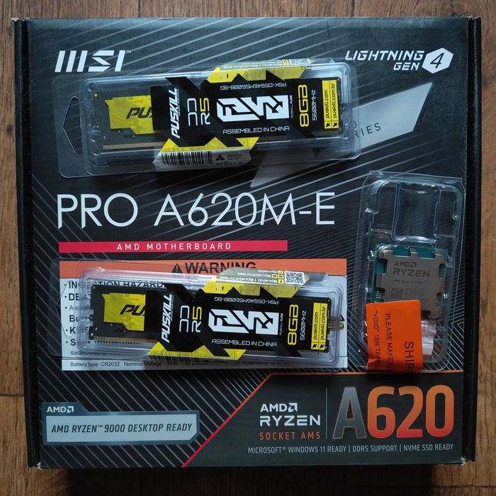MSI PRO A620M-E/ Ryzen 5 7400F /16 (2x8) Гб DDR5-5600