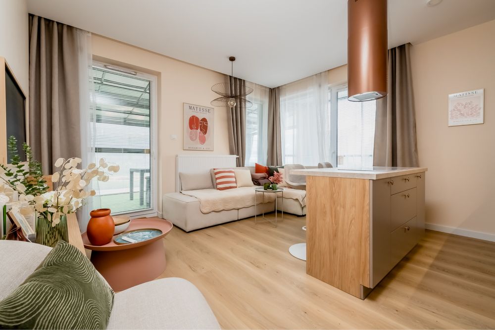 Idealne dla Pary 43m2 Dwa Pokoje z Ogromnym Tarasem na Wynajem