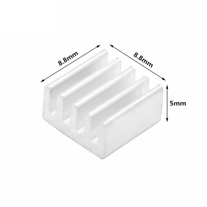 50 Unidades Dissipadores Alumínio 8.8X8.8X5mm