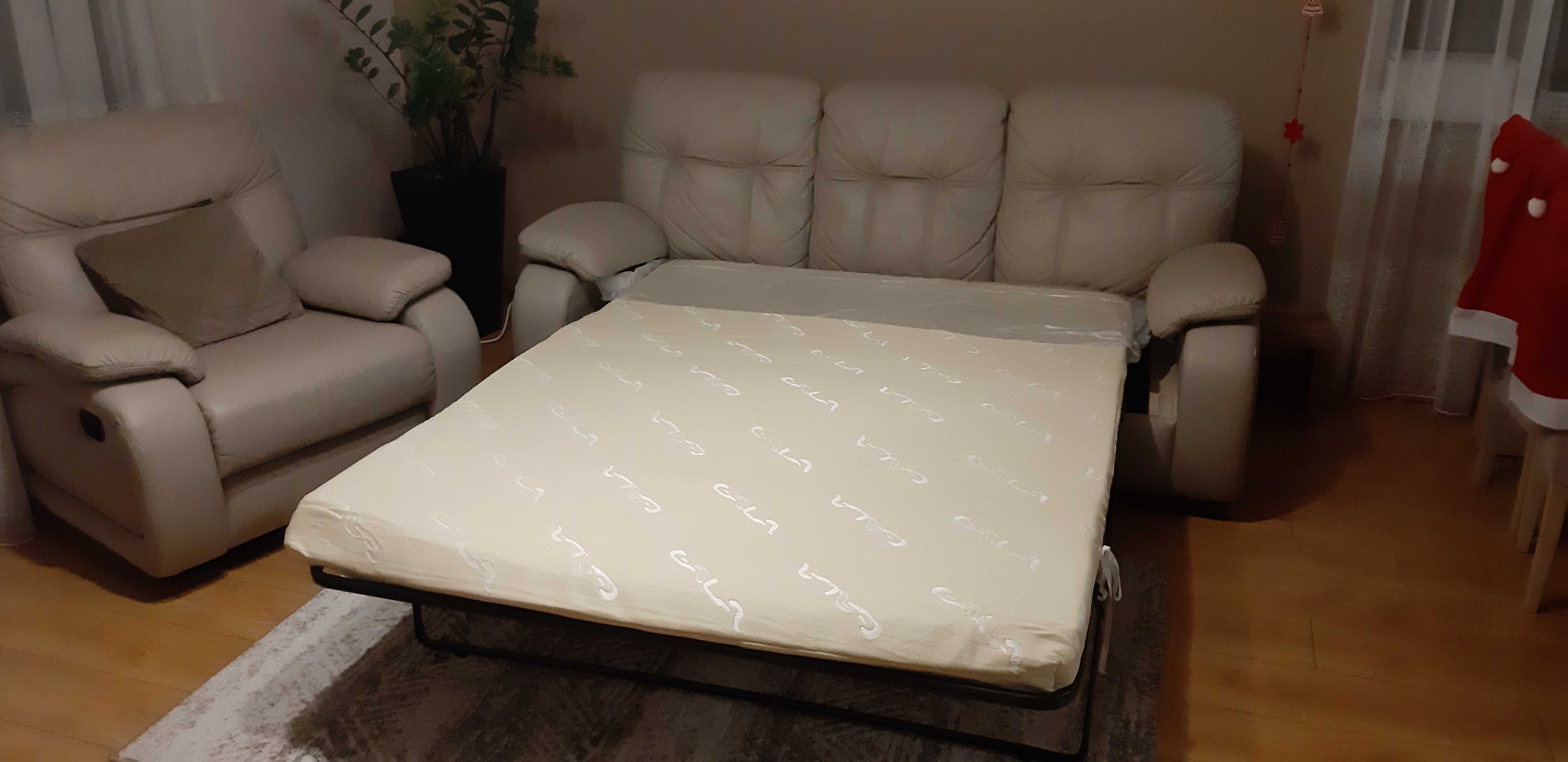 Skórzana Sofa + Fotel