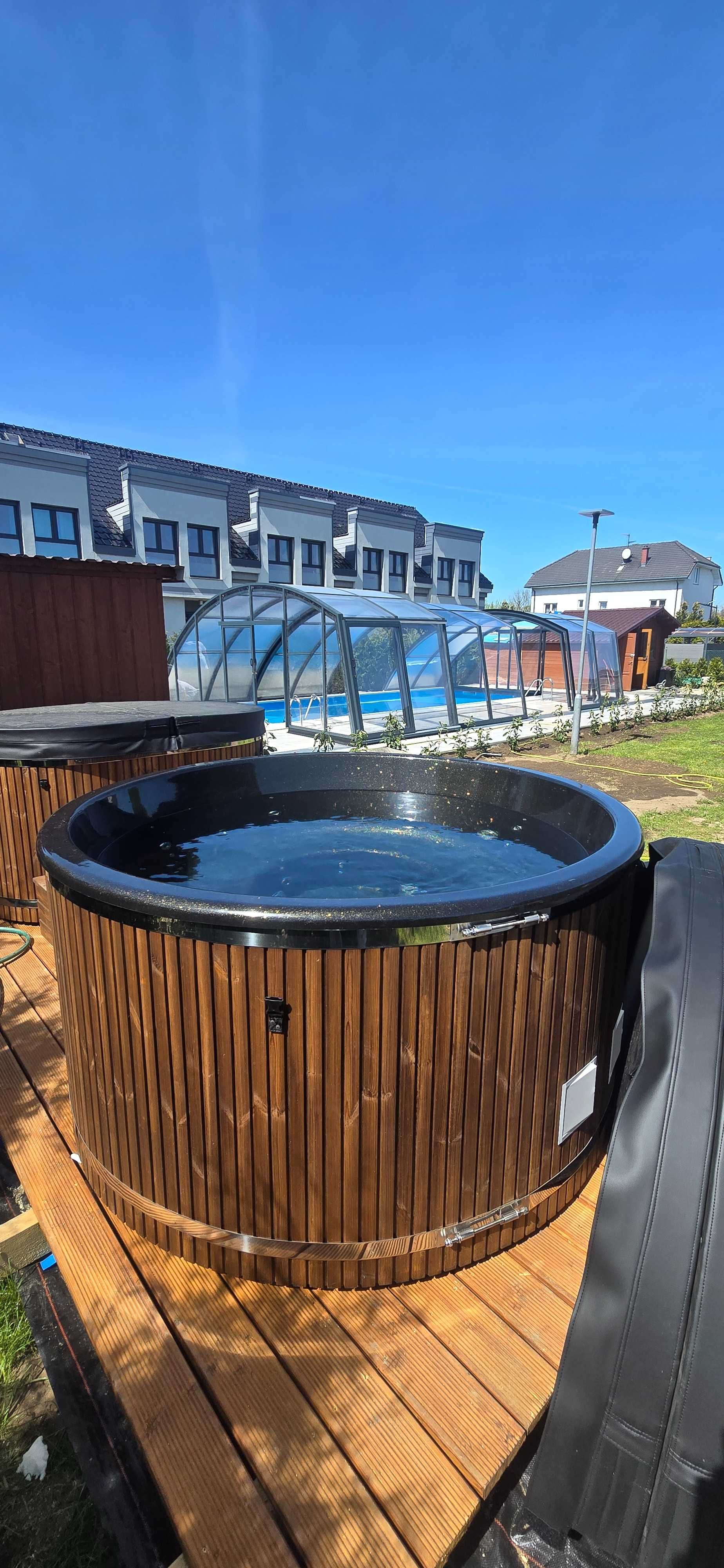 Balia ogrodowa gorąca beczka jacuzzi hydromasaż