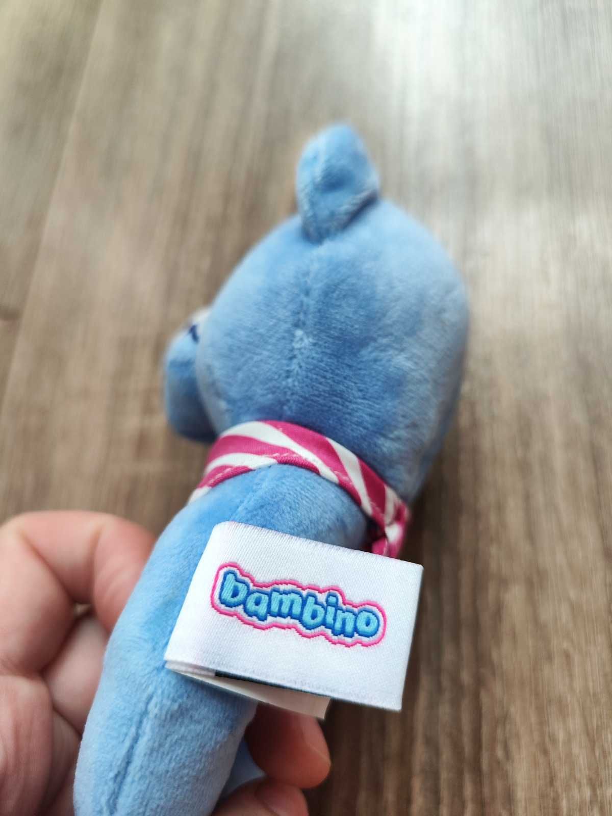 Niebieski miś Bambino grzechotka Nivea zabawka pluszak maskotka