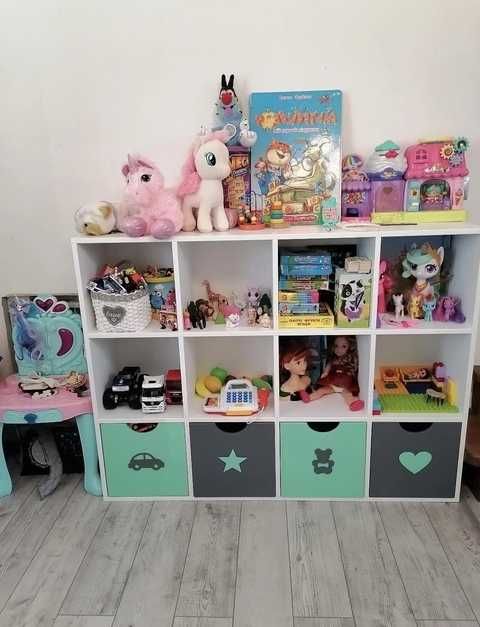 Стелаж для іграшок і книг на 12 комірок, для дитячої кімнати