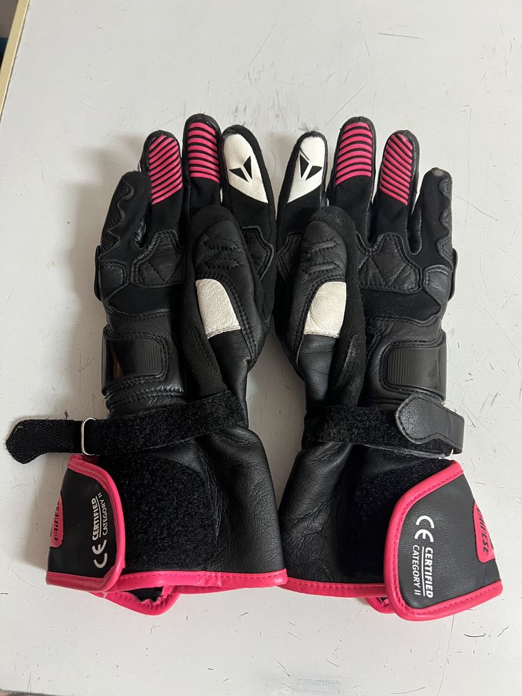 Luvas Dainese Carbon D1 Long Lady Pink Nr. S/6.5