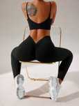 Legginsy Sportowe Treningowe Czarne Shein S 36