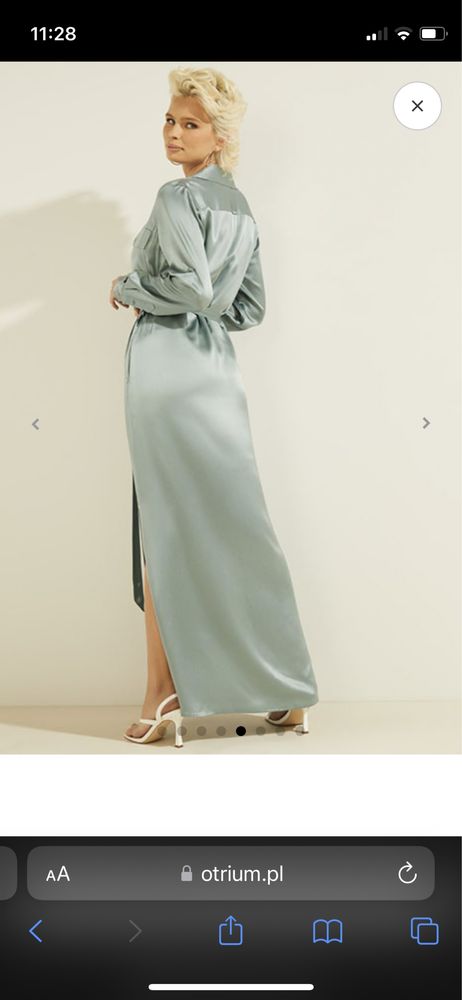 Marciano by Guess nowa jedwabna sukienka miętowa