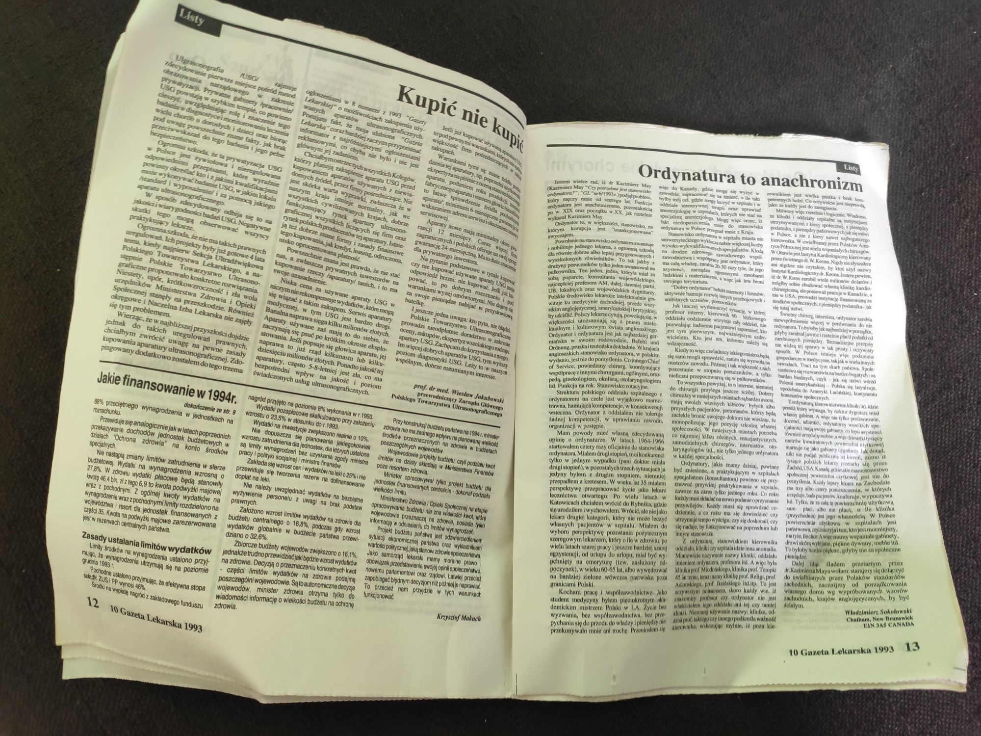 Gazeta Lekarska listopad 1993 r. dla kolekcjonerów