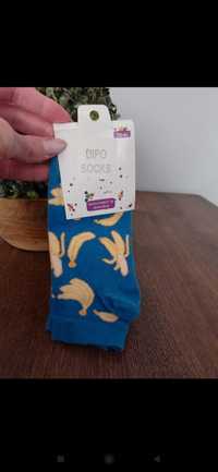 Skarpety niebieskie banany