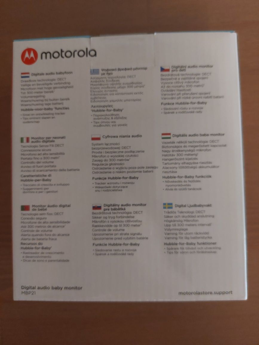 Artigo NOVO na Caixa - Digital Audio Baby Monitor Motorola MBP21