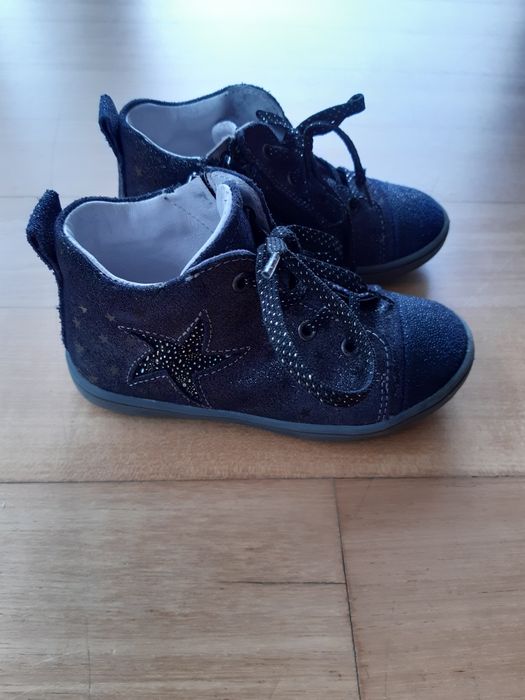 Bota menina azul em pele, tamanho 25