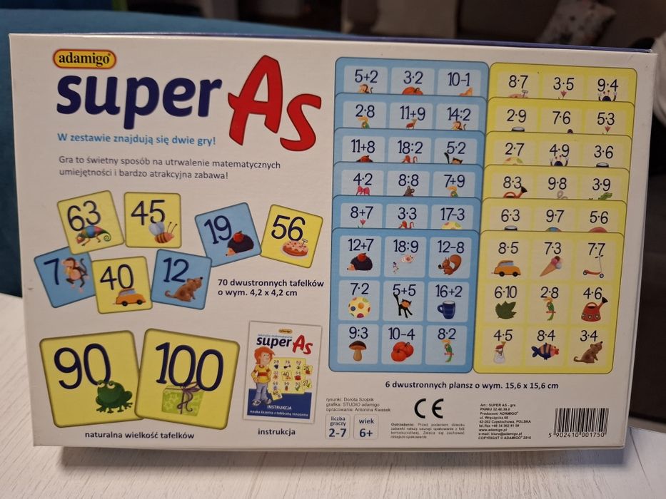 Gra matematyczna, tabliczka mnożenia
