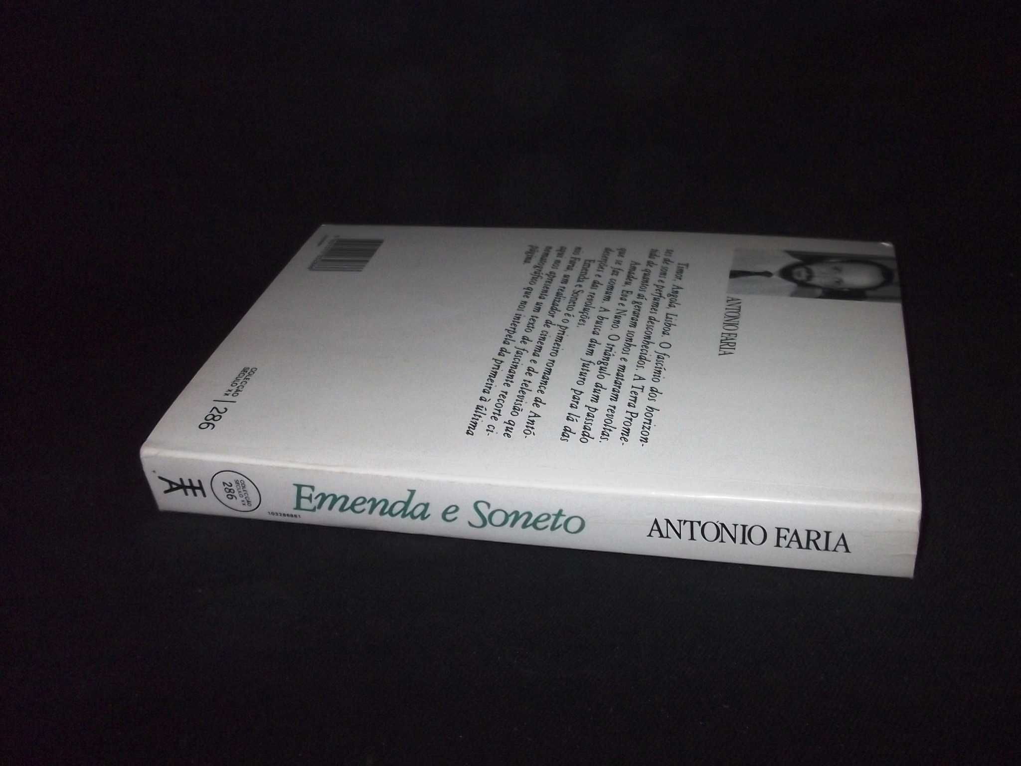 Livro Emenda e Soneto António Faria 1987 Europa-América