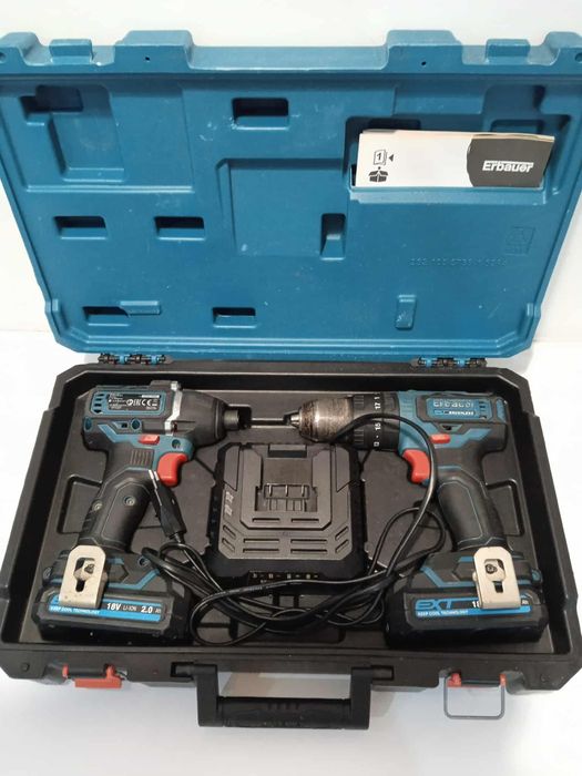Zestaw Erbauer 18V wkrętarka + zakrętarka 
Stan bardzo dobry 100% spra
