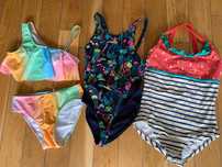 Stroje kąpielowe r. 140 Mini Boden, H&M, Nabaiji