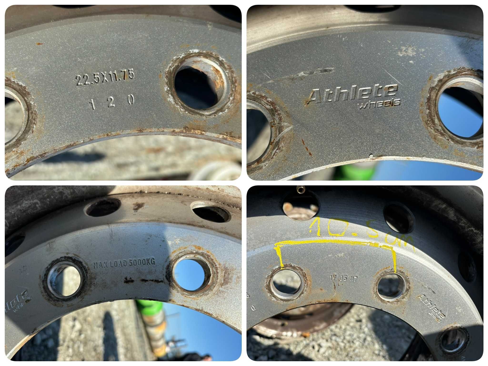 Felga Felgi Ciężarowe Tir Przyczepa Naczepa 22.5" 22.5x11.75 10 ŚRUB