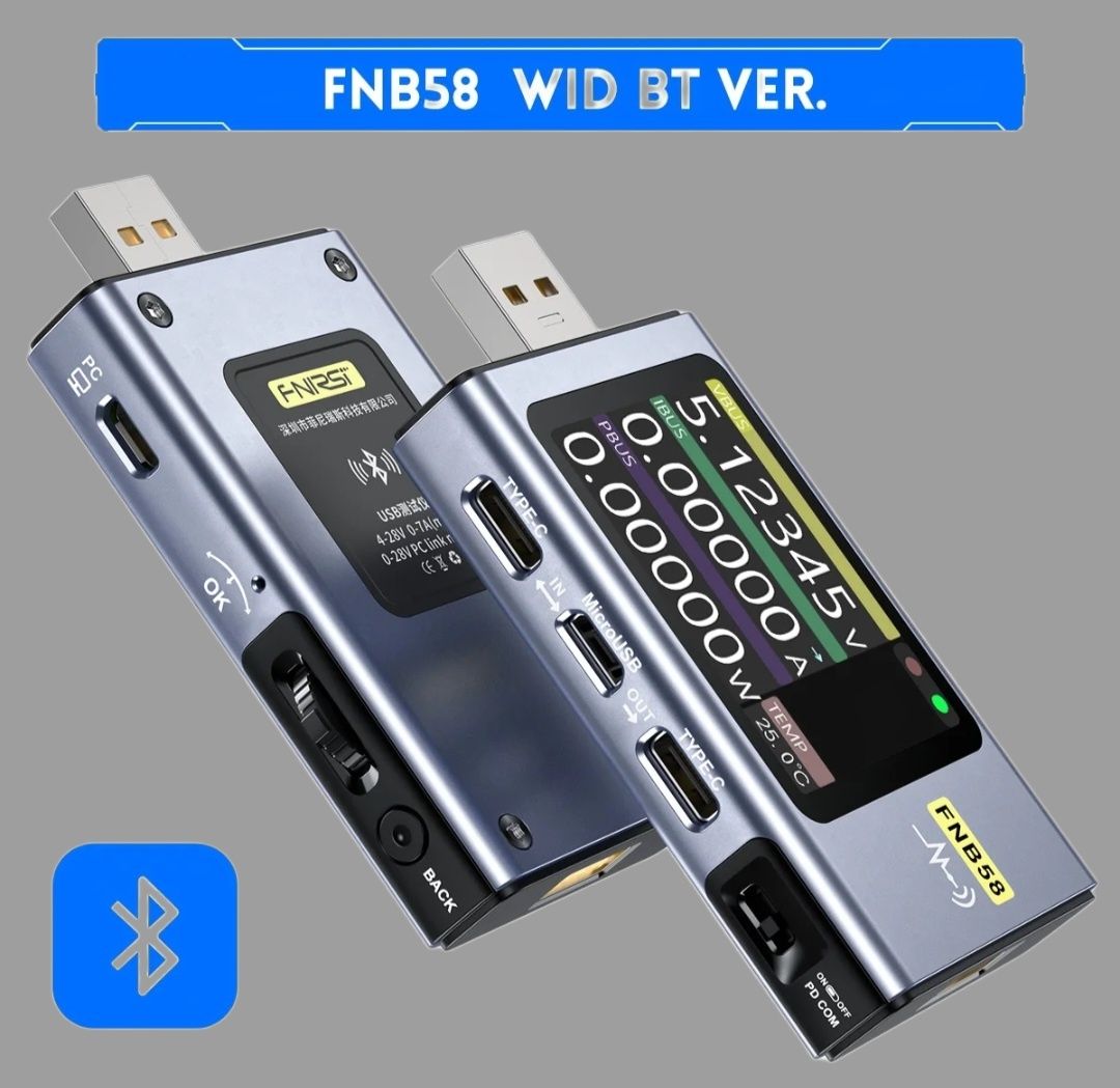 (НОВЫЙ) FNIRSI FNB58 USB Tectep Bluetooth Триггер РD Осцилограф