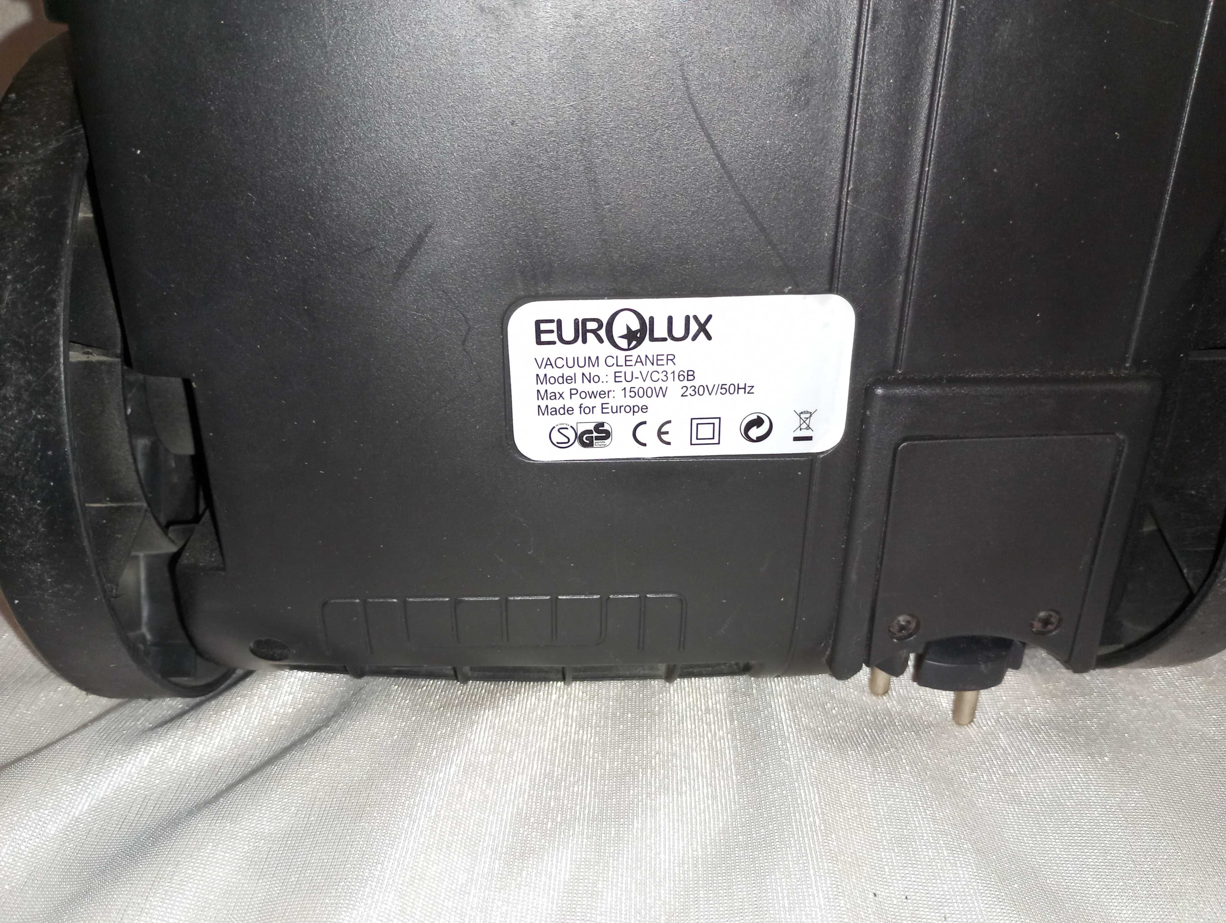 Пылесос EuroLux EU-VC316B 1500W рабочий