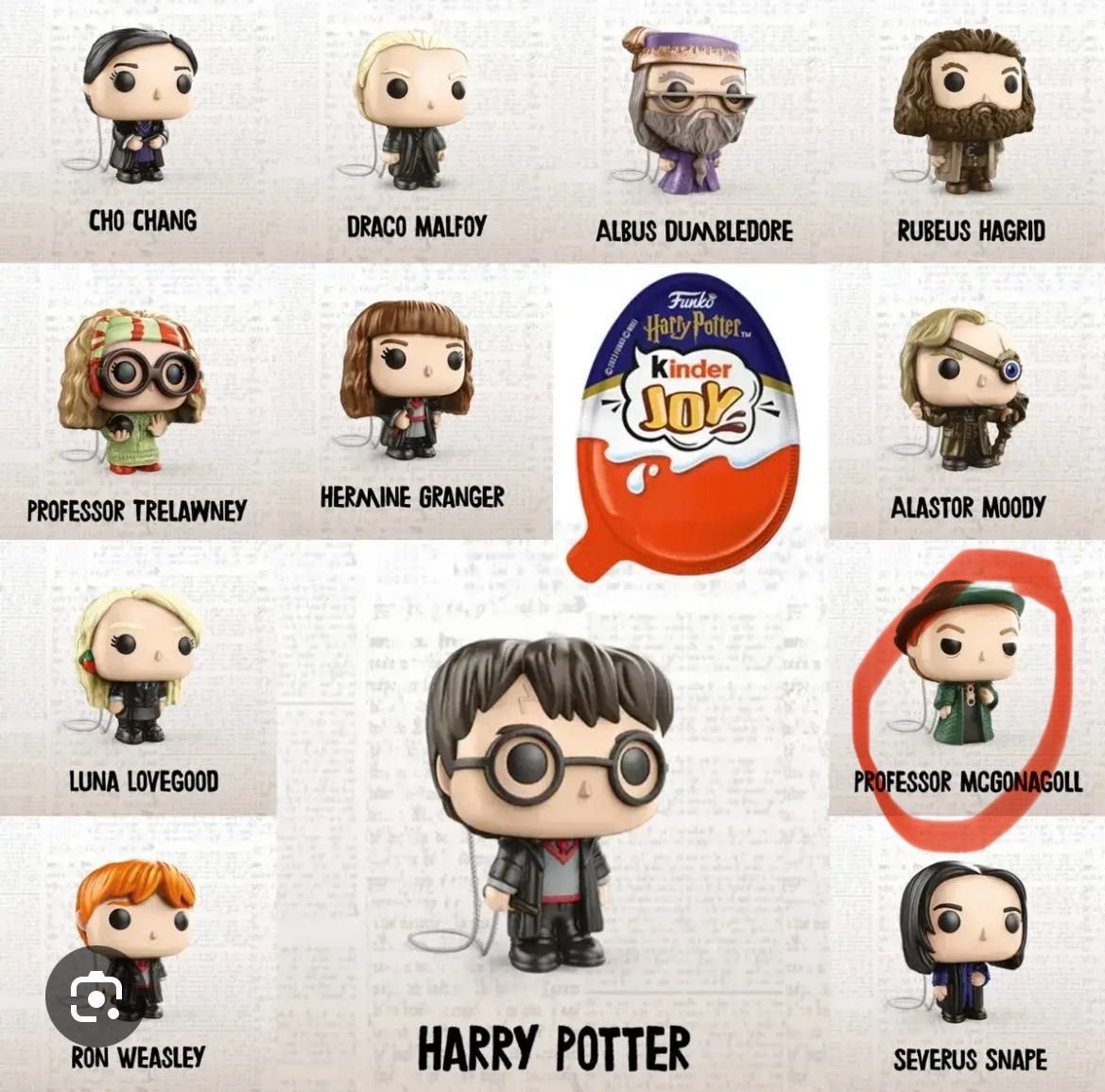 Kinder Joy Funko Pop DC, Harry Potter
