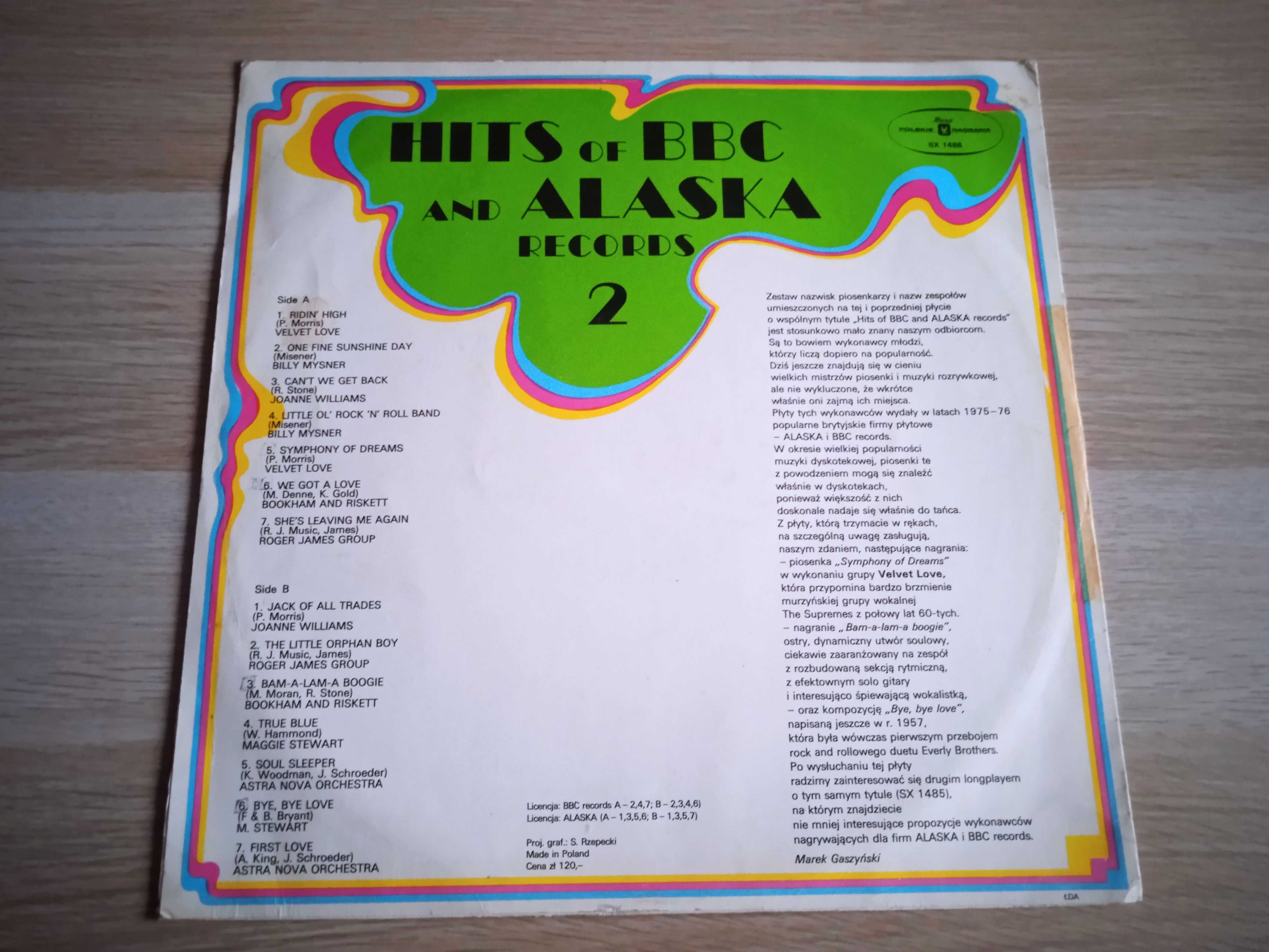 Hits Of BBC And Alaska Records 2 WINYL Rock, Funk/Soul, Pop