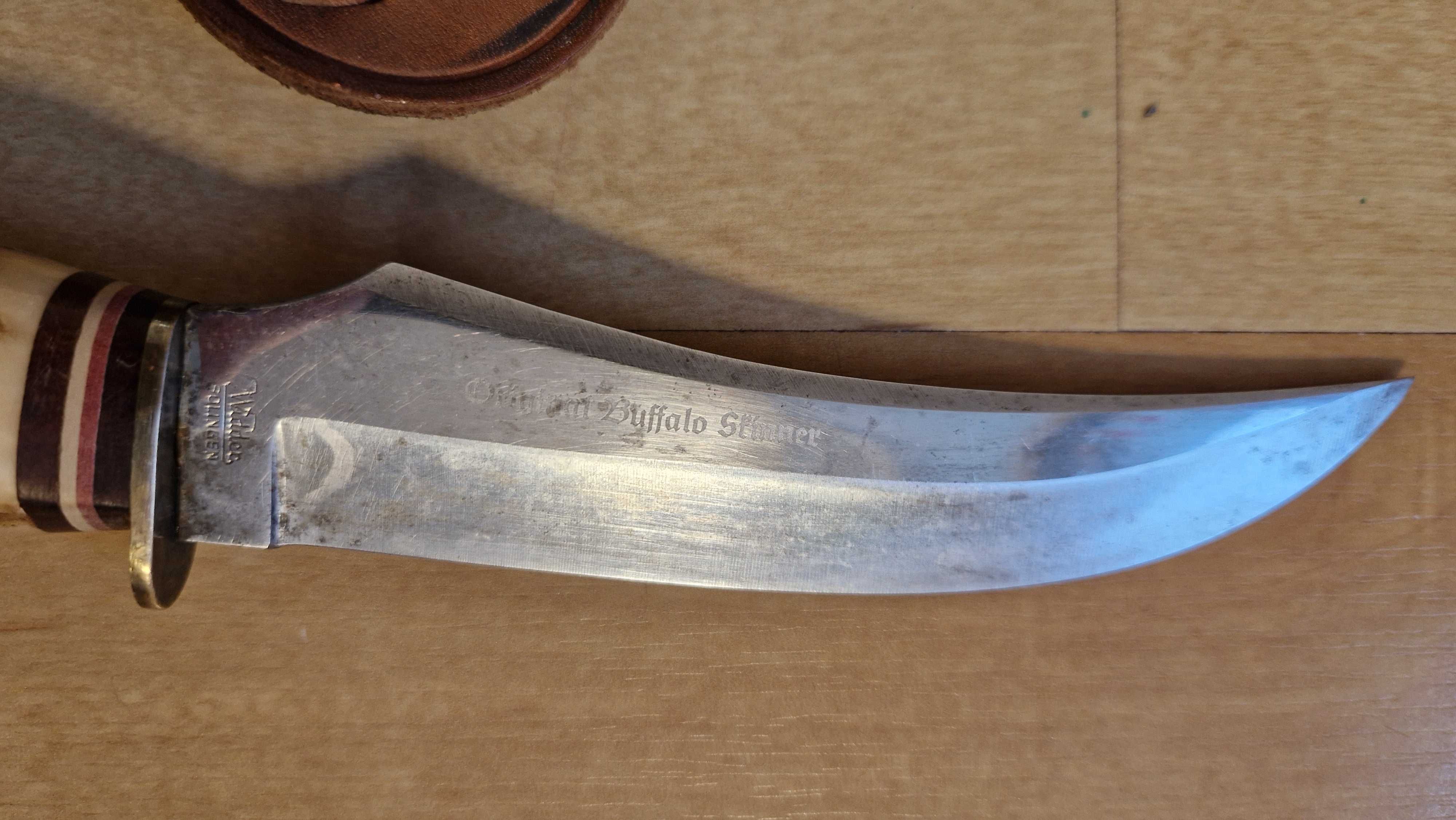 Nóż 13cm Myśliwski z rogu jelenia Solingen Original Buffalo Stinner