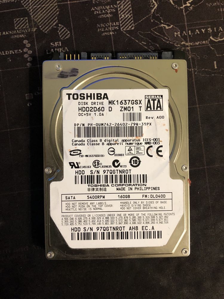 HDD toshiba 160 gb