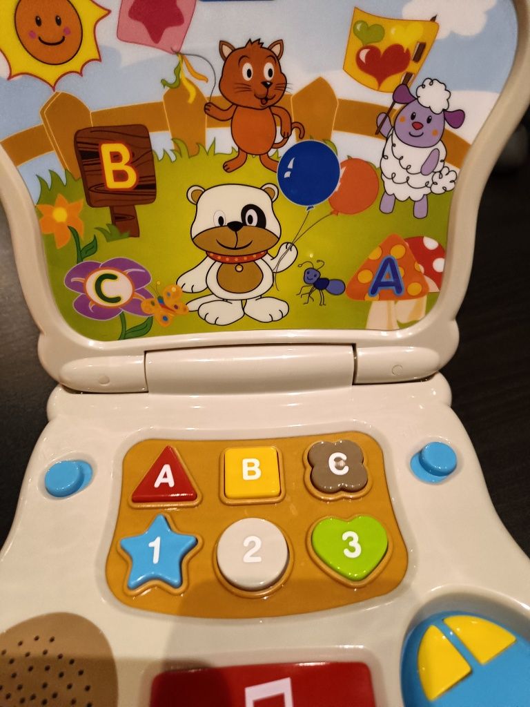 Fisher Price książeczka z wierszykami i laptop grający.