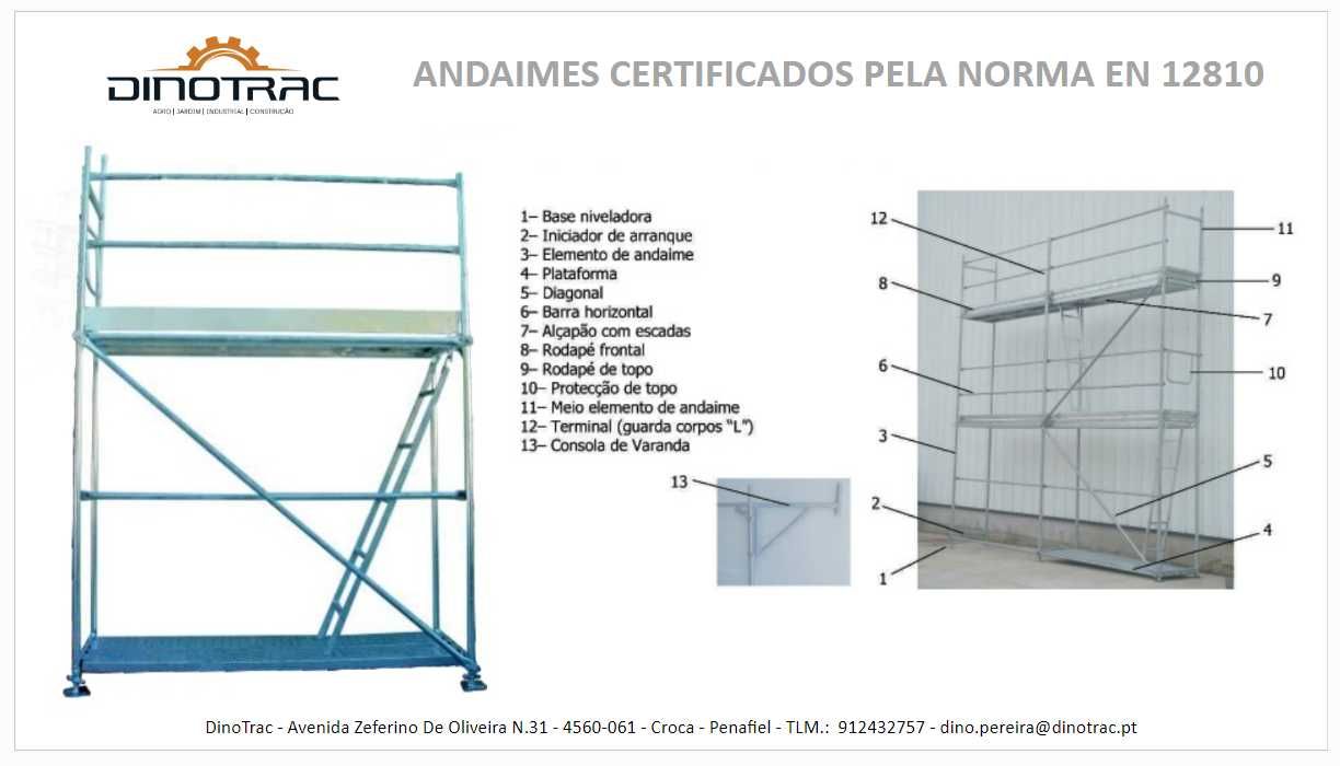 Andaime certificado galvanizado e pintado