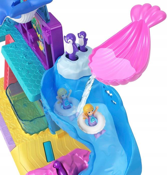 polly pocket aquapark ze zjedżalnią wody plac zabaw minilalki auto