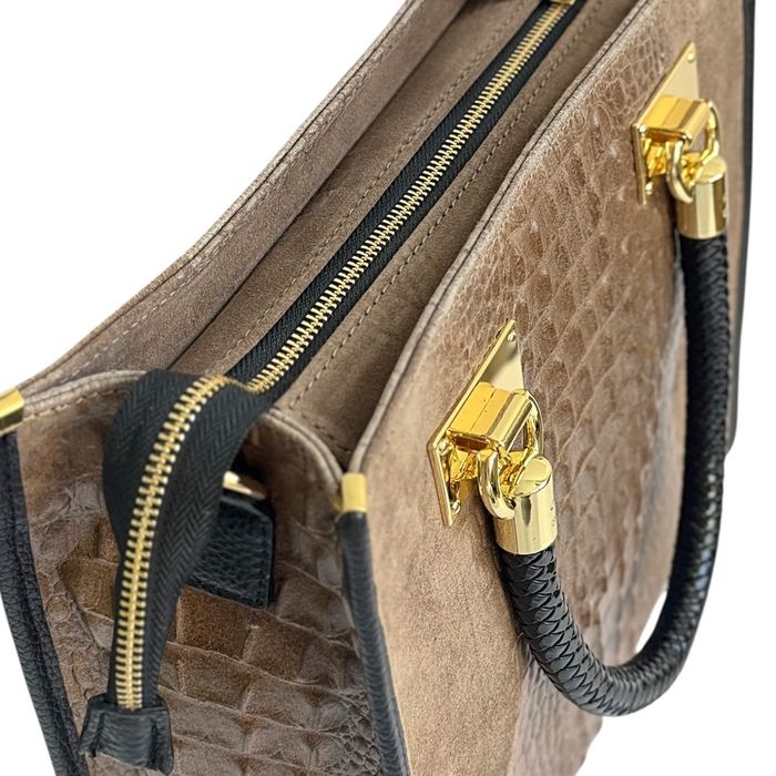 Нова італійська сумка, натуральна замша/шкіра